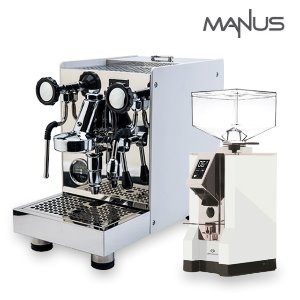 엘로치오 마누스 V2 커피머신 화이트+유레카 미뇽 화이트+사은품(탬퍼,탬핑매트)
