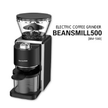 빈스밀500 전동 커피그라인더 코니컬 버 타이머기능 35단계분쇄 커피분쇄기