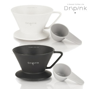 드립핑크 도자기 커피 드리퍼(국내산) 블랙 화이트 2종 색상 선택